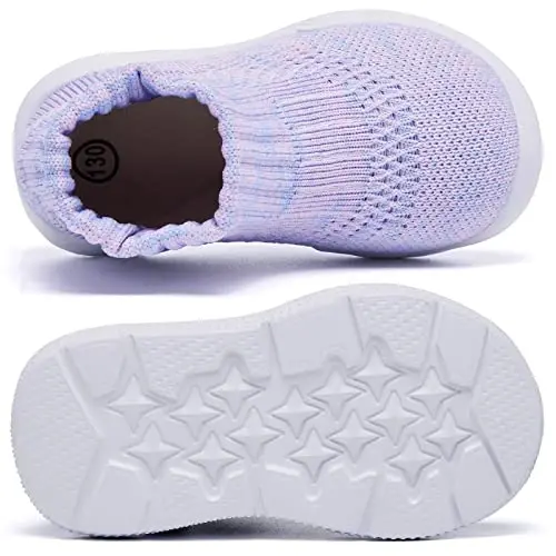 MORENDL Toddler Sock Shoes Baby Walking Shoes Infant Slippers Boys & Girls Non-Slip Sneakers - 4