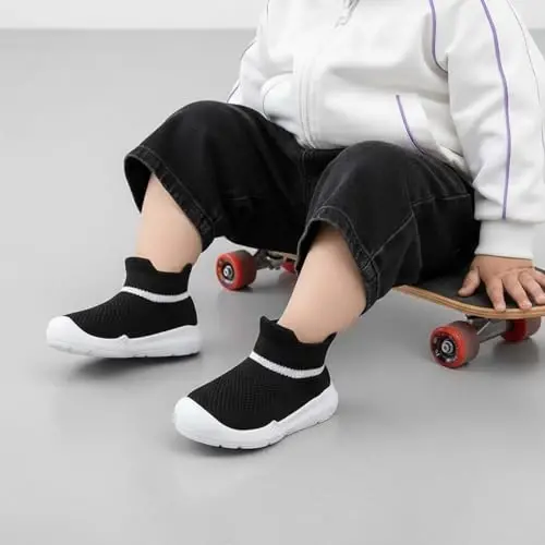 MORENDL Toddler Sock Shoes Baby Walking Shoes Infant Slippers Boys & Girls Non-Slip Sneakers - 6