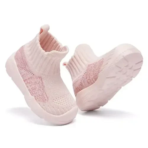 MORENDL Toddler Sock Shoes Baby Walking Shoes Infant Slippers Boys & Girls Non-Slip Sneakers - 4