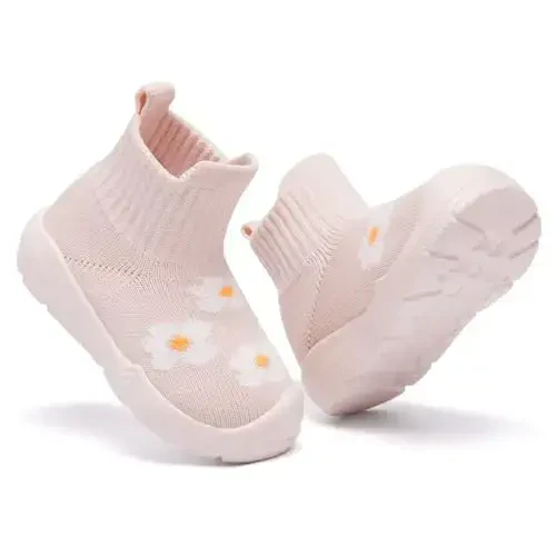 MORENDL Toddler Sock Shoes Baby Walking Shoes Infant Slippers Boys & Girls Non-Slip Sneakers - 4