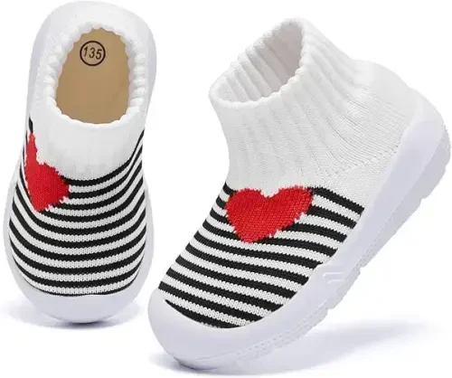 MORENDL Toddler Sock Shoes Baby Yurish poyabzallari Infant Slippers O'g'il bolalar va qizlar uchun sirpanmaydigan krossovkalar - 2