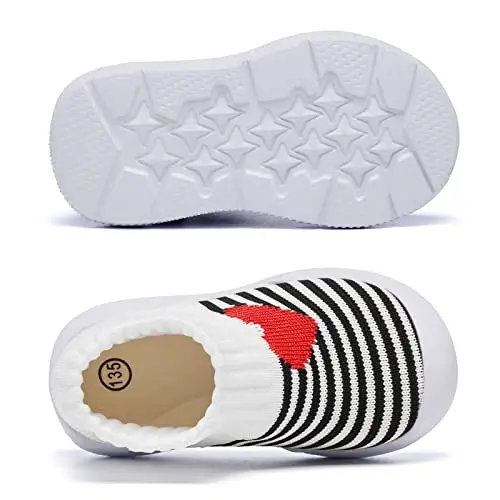 MORENDL Toddler Sock Shoes Baby Yurish poyabzallari Infant Slippers O'g'il bolalar va qizlar uchun sirpanmaydigan krossovkalar - 4