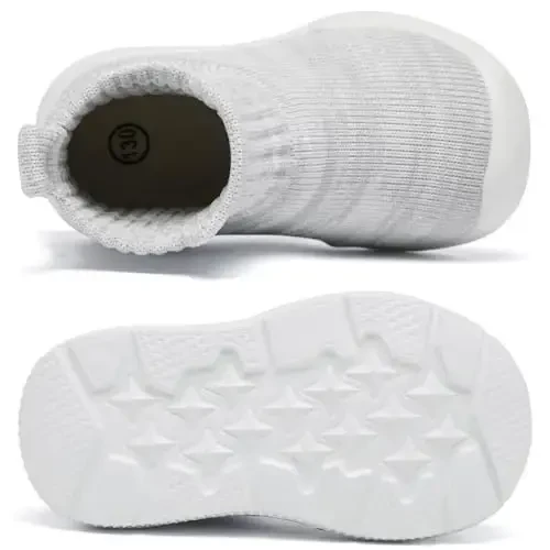 MORENDL Toddler Sock Shoes Baby yurish poyafzallari Chaqaloqlar uchun shippak O'g'il bolalar va qizlar uchun sirpanmaydigan krossovkalar - 4