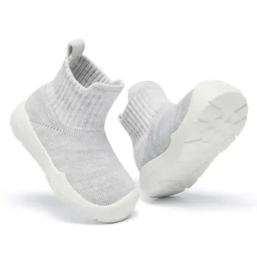 MORENDL Toddler Sock Shoes Baby yurish poyafzallari Chaqaloqlar uchun shippak O'g'il bolalar va qizlar uchun sirpanmaydigan krossovkalar - 5