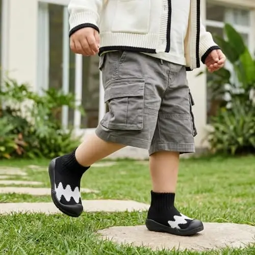 MORENDL Toddler Sock Shoes Baby Walking Shoes Infant Slippers Boys & Girls Non-Slip Sneakers - 2