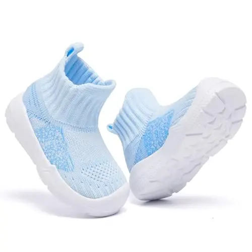 MORENDL Toddler Sock Shoes Baby Walking Shoes Infant Slippers Boys & Girls Non-Slip Sneakers - 4