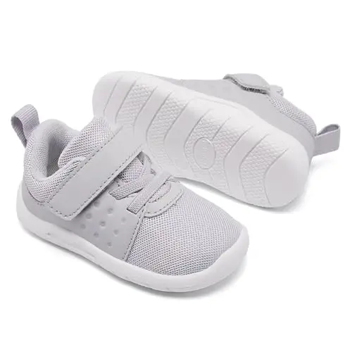 MORENDL Toddler Baby Shoes 0-4 Years Boy Girl Lightweight Breathable Non-Slip Sports Sneakers Running Walking Tennis Barefoot Shoes - 3