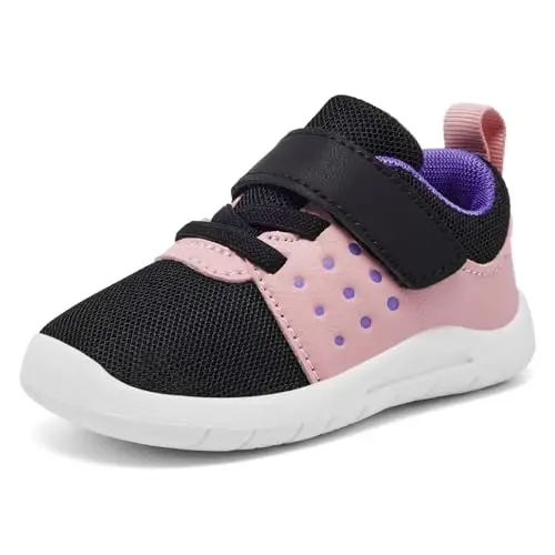 MORENDL Toddler Baby Shoes 0-4 Years Boy Girl Lightweight Breathable Non-Slip Sports Sneakers Running Walking Tennis Barefoot Shoes - 2