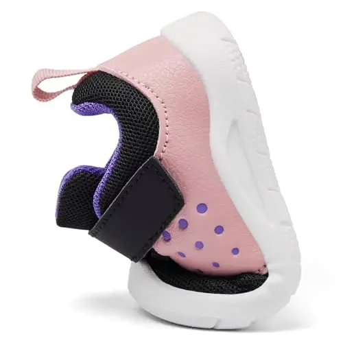 MORENDL Toddler Baby Shoes 0-4 Years Boy Girl Lightweight Breathable Non-Slip Sports Sneakers Running Walking Tennis Barefoot Shoes - 5