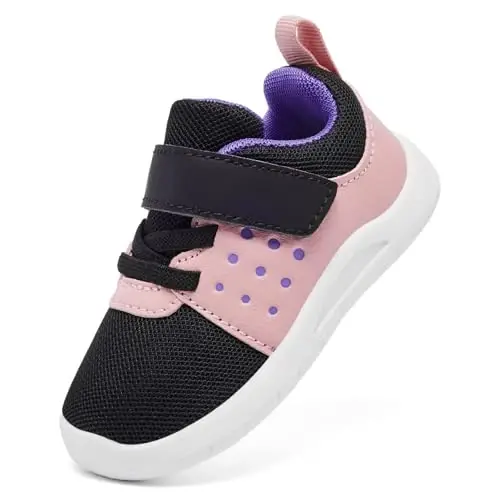 MORENDL Toddler Baby Shoes 0-4 Years Boy Girl Lightweight Breathable Non-Slip Sports Sneakers Running Walking Tennis Barefoot Shoes - 6