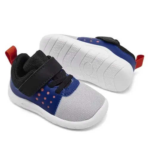 MORENDL Toddler Baby Shoes 0-4 Years Boy Girl Lightweight Breathable Non-Slip Sports Sneakers Running Walking Tennis Barefoot Shoes - 3