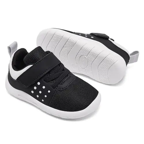 MORENDL Toddler Baby Shoes 0-4 Years Boy Girl Lightweight Breathable Non-Slip Sports Sneakers Running Walking Tennis Barefoot Shoes - 3