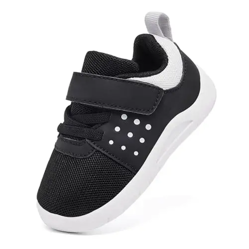 MORENDL Toddler Baby Shoes 0-4 Years Boy Girl Lightweight Breathable Non-Slip Sports Sneakers Running Walking Tennis Barefoot Shoes - 6