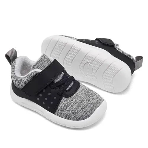 MORENDL Toddler Baby Shoes 0-4 Years Boy Girl Lightweight Breathable Non-Slip Sports Sneakers Running Walking Tennis Barefoot Shoes - 3