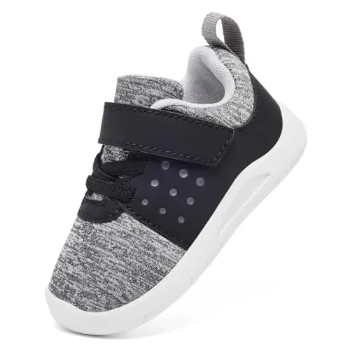 MORENDL Toddler Baby Shoes 0-4 Years Boy Girl Lightweight Breathable Non-Slip Sports Sneakers Running Walking Tennis Barefoot Shoes - 6