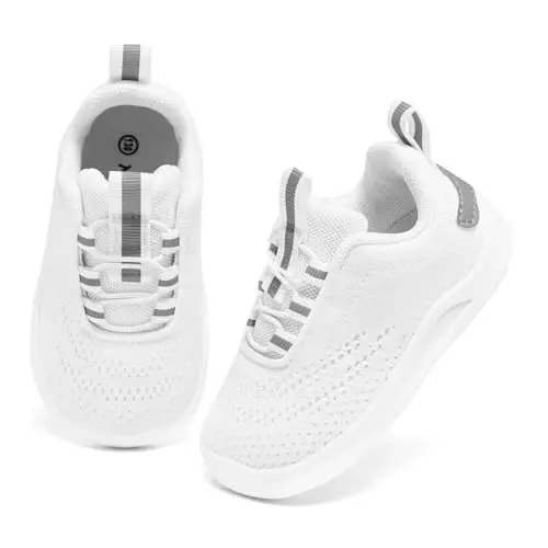 MORENDL Yuradigan Bolalar Poyafzallari Sirpanmaydigan Nafas Oluvchi Unisex Pushti To'rli Atletik Poyafzallar Go'dak Yugurish Poyafzallari - 2