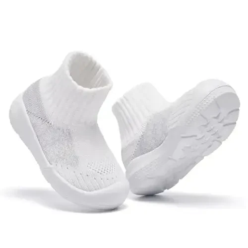 MORENDL Toddler Sock Shoes Baby Walking Shoes Infant Slippers Boys & Girls Non-Slip Sneakers - 4