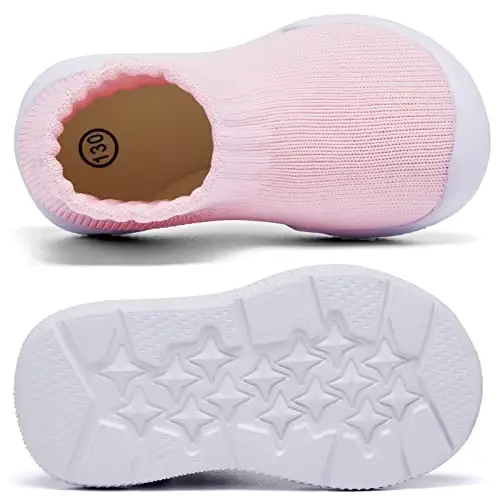 MORENDL Toddler Sock Shoes Baby Walking Shoes Infant Slippers Boys & Girls Non-Slip Sneakers - 4