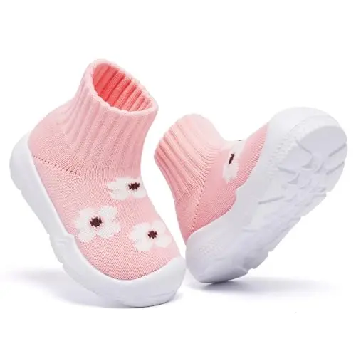 MORENDL Toddler Sock Shoes Baby Walking Shoes Infant Slippers Boys & Girls Non-Slip Sneakers - 4