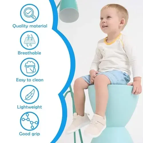 MORENDL Toddler Baby Shoes 0-4 Years Boy Girl Lightweight Breathable Non-Slip Sports Sneakers Running Walking Tennis Barefoot Shoes - 1