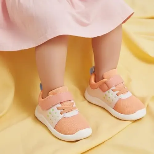 MORENDL Toddler Baby Shoes 0-4 Years Boy Girl Lightweight Breathable Non-Slip Sports Sneakers Running Walking Tennis Barefoot Shoes 