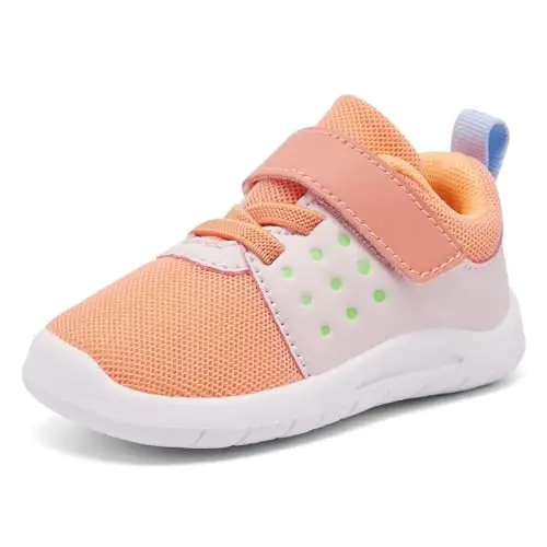 MORENDL Toddler Baby Shoes 0-4 Years Boy Girl Lightweight Breathable Non-Slip Sports Sneakers Running Walking Tennis Barefoot Shoes - 2