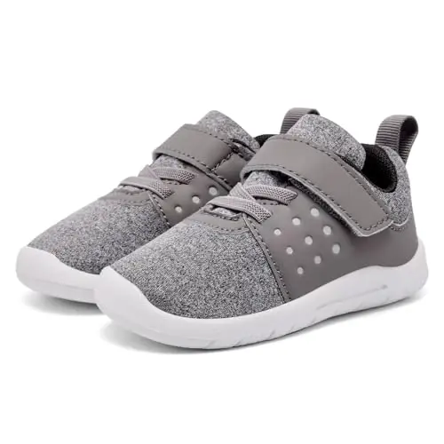 MORENDL Toddler Baby Shoes 0-4 Years Boy Girl Lightweight Breathable Non-Slip Sports Sneakers Running Walking Tennis Barefoot Shoes - 1