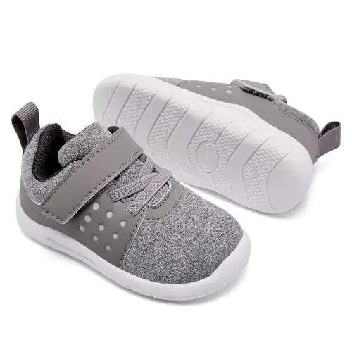 MORENDL Toddler Baby Shoes 0-4 Years Boy Girl Lightweight Breathable Non-Slip Sports Sneakers Running Walking Tennis Barefoot Shoes - 3