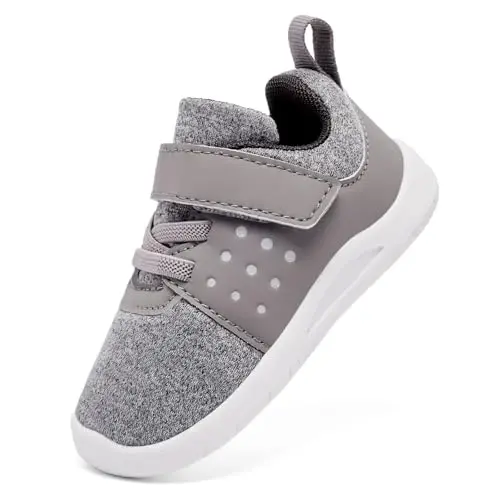 MORENDL Toddler Baby Shoes 0-4 Years Boy Girl Lightweight Breathable Non-Slip Sports Sneakers Running Walking Tennis Barefoot Shoes - 6