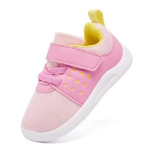 MORENDL Toddler Baby Shoes 0-4 Years Boy Girl Lightweight Breathable Non-Slip Sports Sneakers Running Walking Tennis Barefoot Shoes - 6
