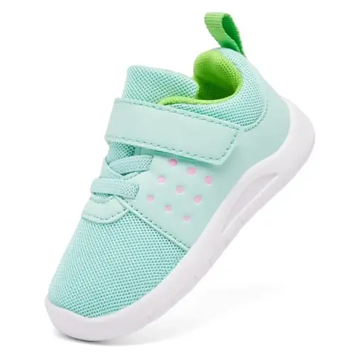 MORENDL Toddler Baby Shoes 0-4 Years Boy Girl Lightweight Breathable Non-Slip Sports Sneakers Running Walking Tennis Barefoot Shoes - 6