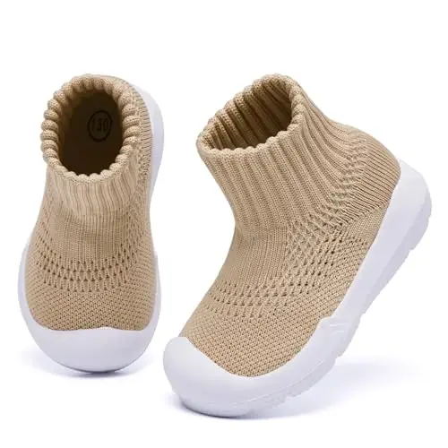 MORENDL Toddler Sock Shoes Baby Walking Shoes Infant Slippers Boys & Girls Non-Slip Sneakers - 5