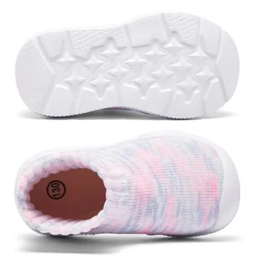 MORENDL Toddler Sock Shoes Baby Walking Shoes Infant Slippers Boys & Girls Non-Slip Sneakers - 4