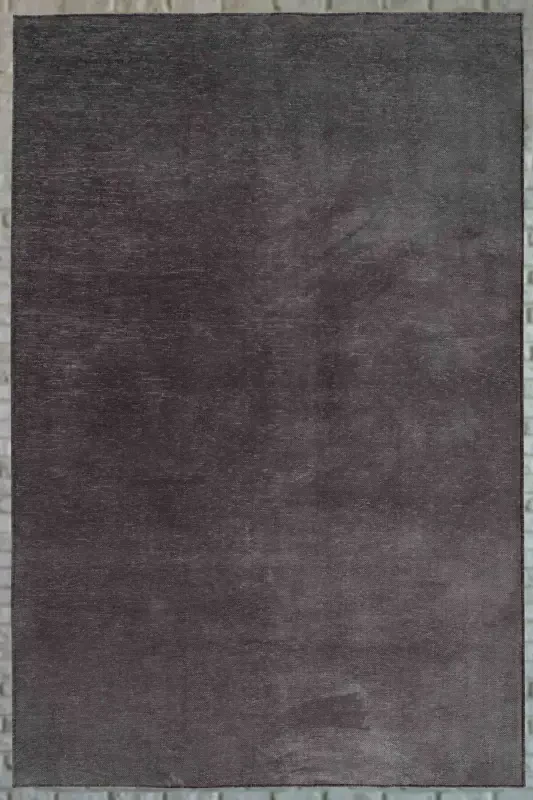 Moreno Viscose Woven Rug Non-Slip Base Washable Anthracite Kitchen Rug 1131-Anthracite - 2