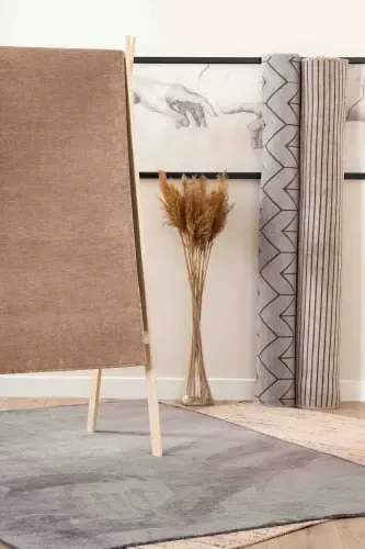 Moreno Viscose Woven Rug Non-Slip Base Washable Light Brown Kitchen Rug 1136-Light Brown - 6