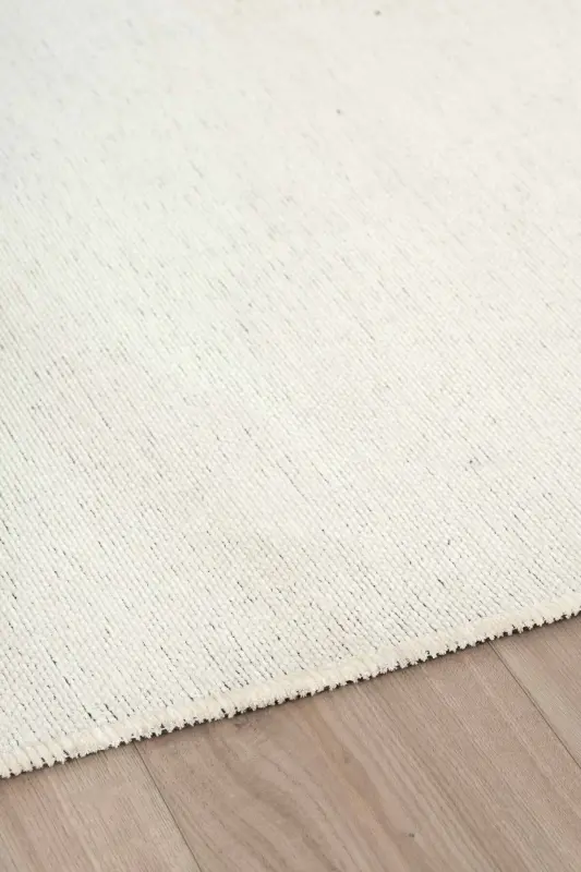 Moreno Viscose Woven Rug Non-Slip Base Washable Light Cream Kitchen Rug 1135-Light Cream - 3