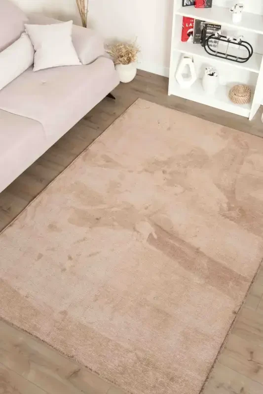 Moreno Viskoza To'quv Gilam Sirpanmaydigan Yuviladigan Ochiq Jigarrang Oshxona Gilami 1136-Ochiq Jigarrang - 8