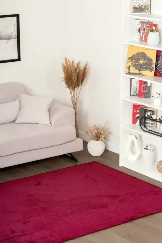 Moreno Viskoza To'quv Gilam Sirpanmaydigan Yuviladigan To'q Qizil Oshxona Gilami 1139-To'q Qizil - LORENTE HOME