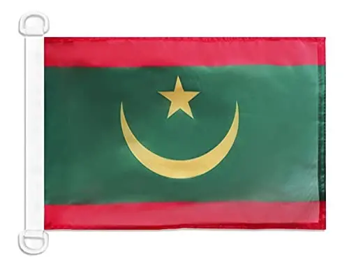 Mauritania NAUTICAL Flag 18'' x 12'' - Mauritanian flags 30 x 45 cm. - Banner 12x18 in for boat - AZ FLAG - AZ FLAG