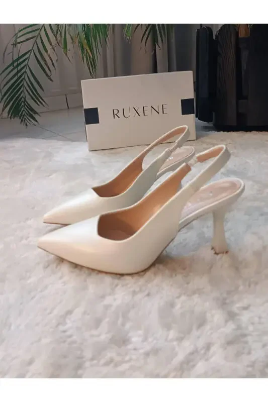 MORLY Uchli Yopiq Burunli Kadeh To'piqli Stiletto 8,5CM To'y Poyafzali - 4