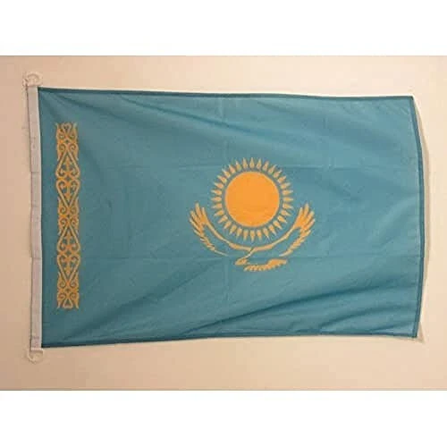 Морской флаг Казахстана 18'' x 12'' - Флаги Казахстана 30 x 45 см - Флаг 12x18 дюймов для лодки - AZ FLAG - AZ FLAG