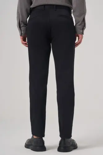 Morven Erkek Siyah Pamuk Trend Slim Fit Chino Pantolon - 5