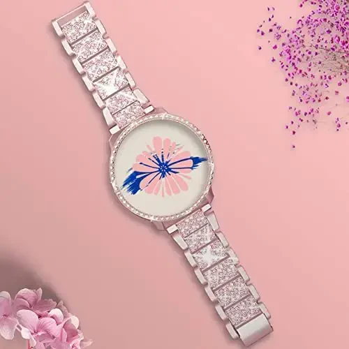 Mosonio Compatible with Samsung Galaxy Watch 8/7/6 Bands 40mm/44mm, 20mm Bling Metal Bands with Bling Protective Cover Case for Women, Shiny Watch Replacement Strap for Daily Wear - 6