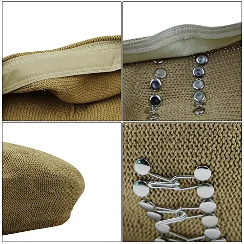 MOSSTYUS Ayollar To‘r Yengil Beret Gullar O‘yilgan Shlyapa Nafas Oluvchi Frantsuz Beret Beanie Shlyapa Bahor Yoz uchun - 4