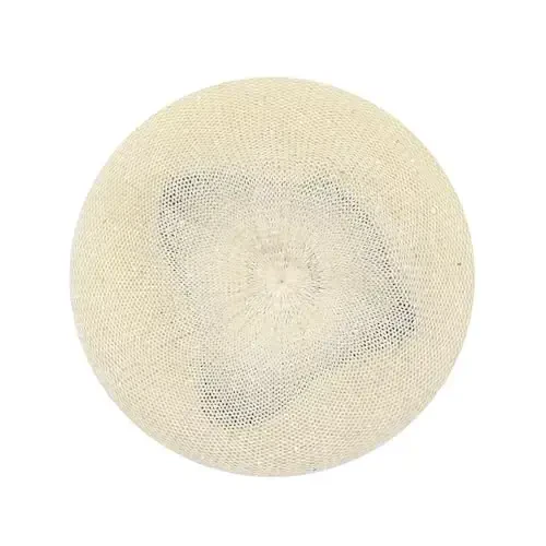 MOSSTYUS Women Lace Lightweight Beret Floral Hollow Out Hat Breathable French Beret Beanie Hat Cap for Spring Summer - 6