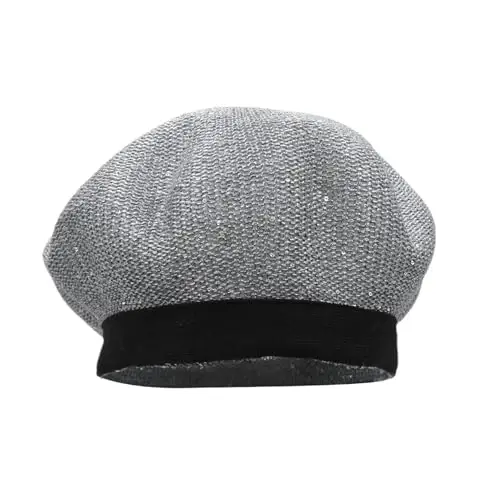MOSSTYUS Women Lace Lightweight Beret Floral Hollow Out Hat Breathable French Beret Beanie Hat Cap for Spring Summer - Modazone (1)