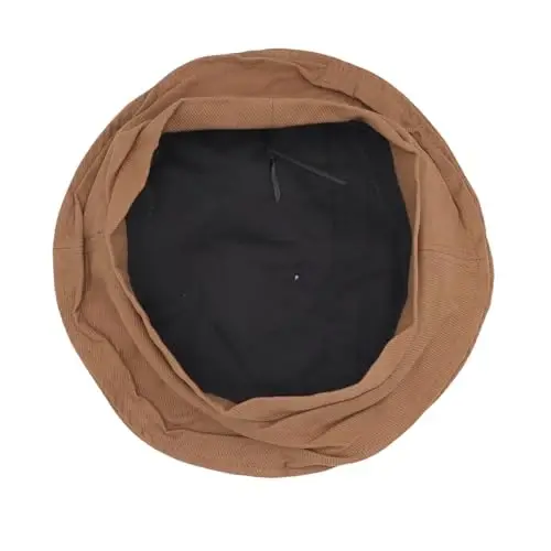 MOSSTYUS Women Lace Lightweight Beret Floral Hollow Out Hat Breathable French Beret Beanie Hat Cap for Spring Summer - 5