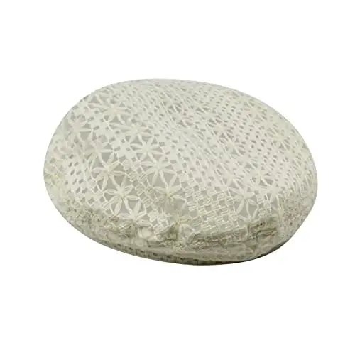 MOSSTYUS Women Lace Lightweight Beret Floral Hollow Out Hat Breathable French Beret Beanie Hat Cap for Spring Summer - 6