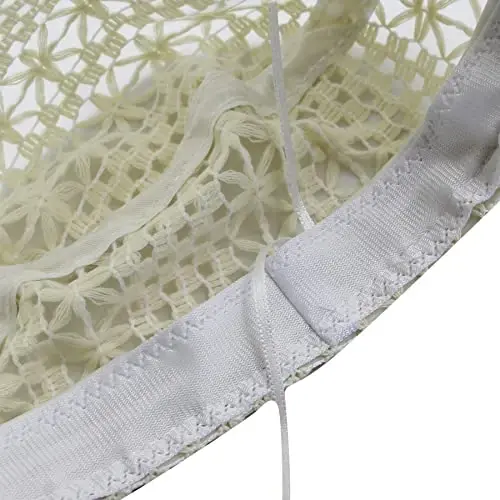 MOSSTYUS Women Lace Lightweight Beret Floral Hollow Out Hat Breathable French Beret Beanie Hat Cap for Spring Summer - 4