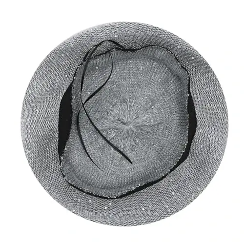 MOSSTYUS Women Lace Lightweight Beret Floral Hollow Out Hat Breathable French Beret Beanie Hat Cap for Spring Summer - 3